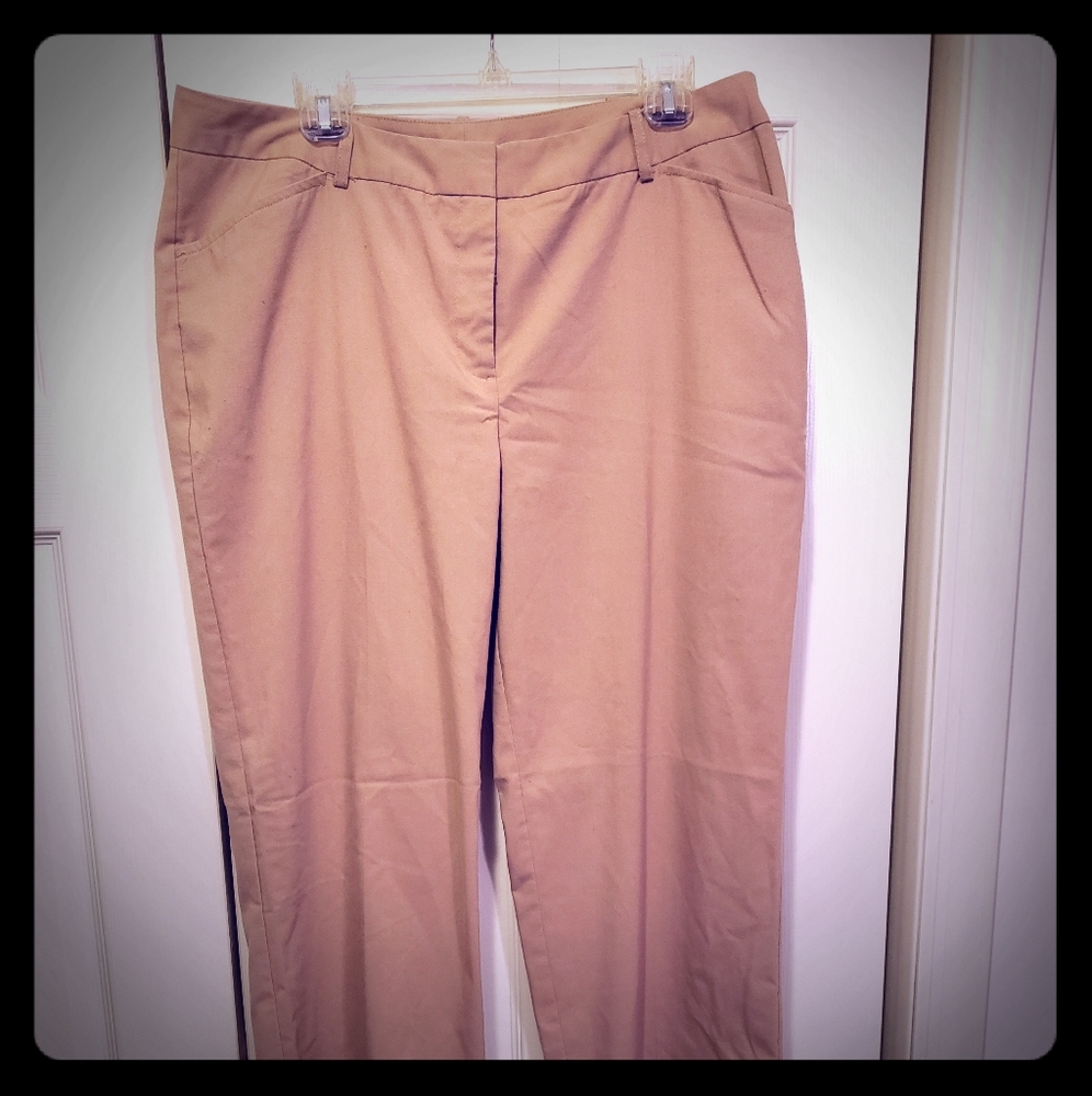 Flat front pants (Camel)